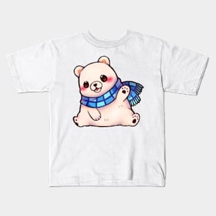 Waving Polar Bear Kids T-Shirt